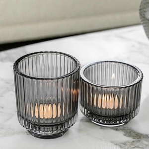 Artistic Glass <b>Candle</b> Holder for Table Decor Stylish Home Centerpiece Vintage Pillar Stand Decorative Accent - Product Image 1