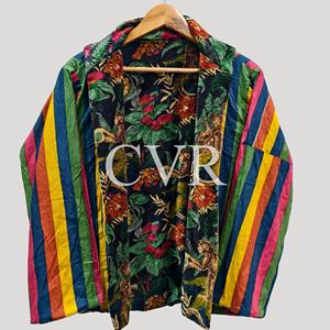 Manteau à col mandarin brodé à la main avec motifs floraux, manches longues, grande taille, vêtements d'extérieur pour femmes, style bohème décontracté, automne - Product Image 2