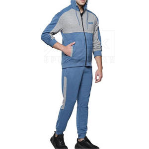 Survêtement 100% coton à manches longues pour hommes, vêtements d'entraînement de haute qualité, vêtements de sport, vêtements de fitness d'hiver de grande taille à bas prix, OEM, vente en gros - Product Image 3