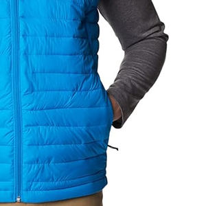 New Arrival Mens Warm Puffer <b>Vest</b> for Outdoor Use Lightweight Breathable Waterproof Stand Collar Front Solid Color Plain Design - Product Image 6