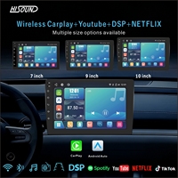 Autoradio Hisound 7" 9" 2DIN avec lecteur MP5, Android Auto, CarPlay, caméra de recul, montage sur tableau de bord, MP3, écran tactile capacitif