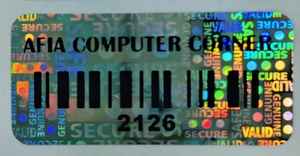 Papier adhésif holographique imprimé sur mesure, autocollants holographiques, numérotation par paire pour les étiquettes d'emballage de produits, modèle d'étiquette Digitech P26 - Product Image 2