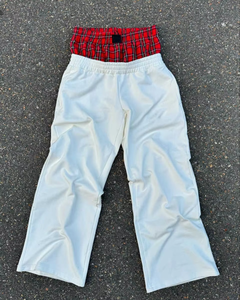 Pantalones de chándal holgados de lujo de lana de algodón de peso pesado logotipo personalizado impreso pantalones de chándal holgados de pierna recta para hombres 2025 - Product Image 4