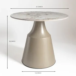 โต๊ะกลางหินอ่อนหรูหราออกแบบได้ตามต้องการขาโลหะสีทองงานแฮนด์เมดดีไซน์ทันสมัยสำหรับเฟอร์นิเจอร์ห้องนั่งเล่นในบ้าน - Product Image 5