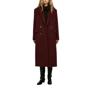 เสื้อแจ็คเก็ตแฟชั่นฤดูหนาวสีแดงเบอร์กันดี พรีเมียม อุ่น สไตล์ทันสมัย สำหรับผู้หญิง ผู้ชาย และทุกเพศ เสื้อคลุมกันหนาวแบบหนา สไตล์ลำลอง สตรีทแวร์ - Product Image 1