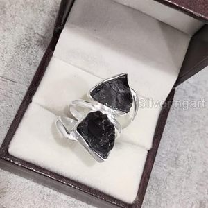 Rough Women's Ring Natural Garnet Gemstone January Birthstone Christmas <b>Valentine</b> <b>Gift</b> Handmade Jewelry 925 Sterling Silver Ring - Product Image 5