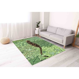 Tiger <b>Rug</b> Printed <b>Rug</b> - Modern Animal <b>Rug</b> for Office Decor,<b>Chenille</b> <b>Rug</b> - Product Image 2
