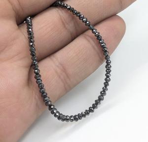 Black Diamond Faceted <b>Beads</b> <b>Bracelet</b> Natural Diamond <b>Beads</b> <b>Silver</b> <b>Bracelet</b> Halloween Sale 925 <b>Sterling</b> <b>Silver</b> Amazing Women Gift - Product Image 3