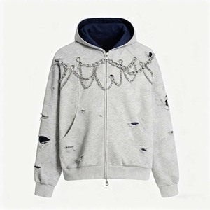 Sweat-shirt à capuche surdimensionné pour homme, design personnalisé 2025, best-seller, style streetwear brodé - Product Image 3