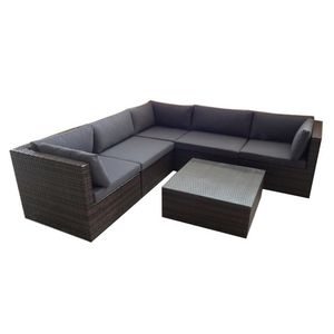 Ensemble de canapés en osier de haute qualité, meubles de jardin en rotin et osier, canapé de salon, ensemble sectionnel pour l'extérieur, canapés de jardin - Product Image 1