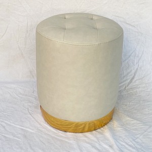 Contemporary GDSF005 Tufted Faux Leather Upholstered Sofa <b>Stool</b> Adjustable Plastic <b>Ottoman</b> for Home Bedroom or Hospital Use - Product Image 3