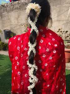 Pelo artificial Vani Gajra, recuerdo de devolución, Gajra nupcial, India sur de la novia del, novia de boda musulmana, soporte de moño Gajra, Mogra Gajra - Product Image 4