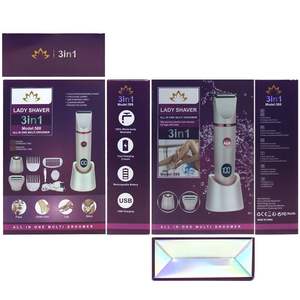 เครื่องกำจัดขนไฟฟ้าสำหรับผู้หญิง/เครื่องโกนหนวด/เครื่องโกนขนแบบสามใบมีด กันน้ำ IPX6 ใช้ได้ทั้งแบบเปียกและแห้ง สำหรับโกนขนทั่วร่างกายและบริเวณจุดซ่อนเร้น - Product Image 1