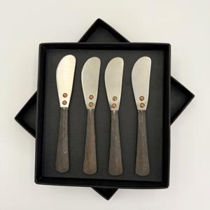 Stainless Steel Butter <b>Knife</b> <b>Set</b> <b>Of</b> 4-Pieces Iron Casted Handle Excellent Quality Cake <b>Cheese</b> Butter <b>Knife</b> Top Sale - Product Image 1