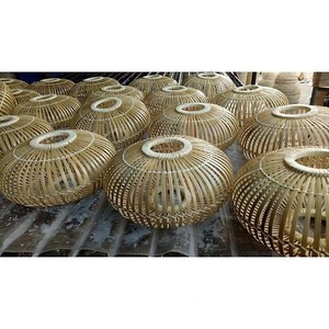 Lámpara de techo hecha a mano ecológica de ratán de bambú natural, diseño minimalista, King Craft Vietnam - Product Image 5