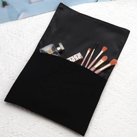 Pochette en velours noir avec logo personnalisé, pour emballer des livres, des sacs anti-poussière, pochette en velours de luxe à rabat, pochette en tissu pour bijoux