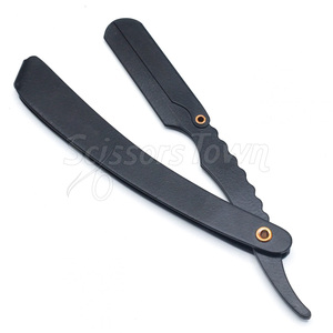 Rasoir droit avec logo personnalisé avec design durable et lame de rasage lisse pour barbiers et salons de coiffure - Product Image 5