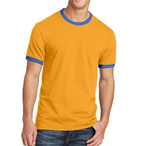 เสื้อยืดแขนสั้นบุรุษ Ringer สีเทาสีน้ำเงินเข้มขนาดกลางใหญ่ - Product Image 5