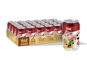 Alta calidad 330ml VINUT Jugo de melocotón Burbuja Leche Té Perlas Lata (enlatada) Bebida sin azúcar Etiqueta privada Fabricante de Vietnam - Product Image 2
