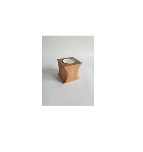 Porte-bougie votif ethnique en bois, décoration d'intérieur, centre de table festif, style ferme traditionnel, idée cadeau de Pâques, culturel - Product Image 1