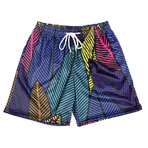 Pantalones cortos de fitness personalizados de alta calidad para hombre, diseño 3D, estampado por sublimación, tela de malla de poliéster y algodón, 220 bolsillos con patrón GSM - Product Image 1