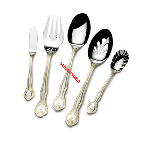 Cubiertos de diseño personalizados de alta calidad, hechos a mano, clásicos y elegantes, cubiertos metálicos para mesa. - Product Image 5