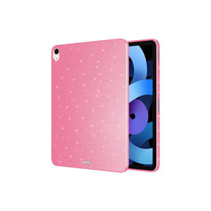 Étui de protection luxueux et brillant pour tablette iPad 10.9 2022 10e génération, coque arrière fine en texture coton, fabriquée en cuir PC et silicone - Product Image 3