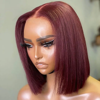 Perruque complète ELI Hair Bob, cheveux vierges brésiliens naturels, imitation de cheveux humains, perruque en dentelle pour femmes européennes et américaines