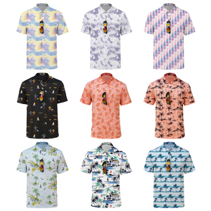 Hombres de alto rendimiento para Polos con estampado de sublimación Floral de árbol de coco fresco Venta caliente para fiesta en la playa de vacaciones - Product Image 2