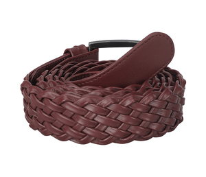 Ceintures en cuir de vache tressées avec boucle en alliage, style formel, ceinture classique unisexe à prix de gros - Product Image 2