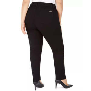 Pantaloni a Vita Alta da Donna Michael Kors, Taglia Grande, Modello Pencil, Neri, Taglia 18W - Product Image 2