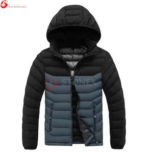 Factory Price Customized Hooded Casual Zipper Puffer <b>Jacket</b> for Men Solid Color Winter <b>Waterproof</b> Bubble <b>Padded</b> - Product Image 1