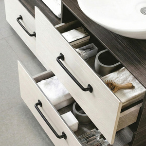 Poignée d'armoire moderne européenne noire mate en alliage de zinc écologique et durable pour commode de cuisine tiroir armoire - Product Image 6