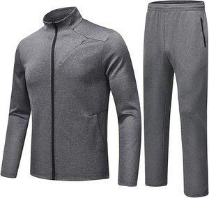 Ensemble de survêtement d'hiver personnalisé pour homme, en molleton respirant 100 % coton, à manches longues, avec cordon de serrage, pour entraînement en extérieur et jogging, options d'impression - Product Image 1