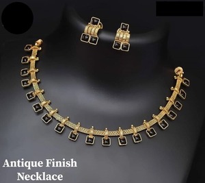Collier ethnique en laiton du Rajasthan avec perles faites à la main, qualité d'exportation pour les mariages, les fêtes et les cadeaux en vente