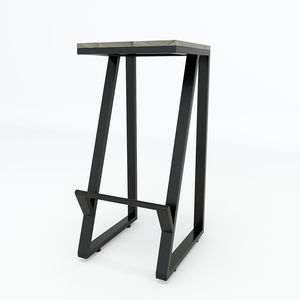 SFBR003 เก้าอี้บาร์สไตล์อินดัสเทรียลขาเหล็กทรงเฉียงไม่มีพนักพิง - Product Image 4