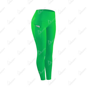 Pantalones de entrenamiento elásticos transpirables de cintura alta con estampado personalizado para mujer OEM proveedor de etiqueta privada-Leggings de yoga - Product Image 5