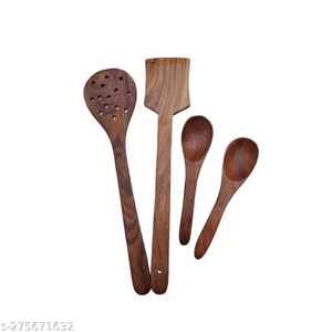 Cuchara de madera hecha a mano hecha con madera natural, perfecta para cocinar, revolver y servir en la cocina, segura para uso diario - Product Image 3