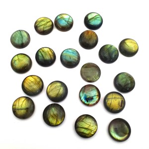 Haute Qualité 50 CT Naturel Bleu Labradorite Lâche Lot Multi Fire Cabs 10 Pcs Tailles 5-15 MM Blanc Cristal 8mm Chaleur Pierres Précieuses IGI - Product Image 2