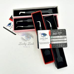 Pinzas negras mate con forma de gato y logotipo personalizado, herramientas de extensión de pestañas de acero inoxidable con puntas plateadas para pestañas postizas - Product Image 5