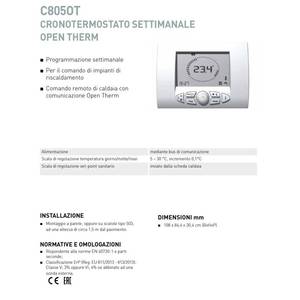 Cronotermostato Fantini Cosmi C805OT OpenTherm Semanal para Sistemas HVAC - Product Image 2