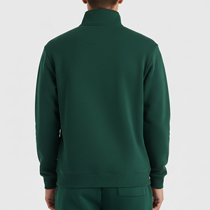 Sudadera de Forro Polar Grueso de Gran Tamaño con Cierre de 1/4, Estilo Vintage Verde, Bordado Personalizado con Logotipo, Unisex, para Invierno - Product Image 5