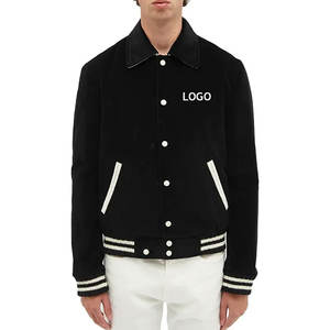 Chaqueta de béisbol universitaria de manga larga de último diseño para hombre, estilo de manga regular, servicio OEM disponible - Product Image 1