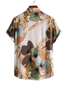 Chemises boutonnées hawaïennes en coton à impression numérique, personnalisées, 100% coton, vêtements pour hommes, fabrication OEM, vente directe d'usine - Product Image 2