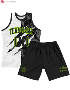 Maillot de basket-ball universitaire personnalisé à impression numérique, rétro, à séchage rapide, réversible, ensemble uniforme de basket-ball, taille plus, unisexe - Product Image 3