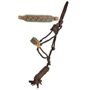 Ensemble de tête et de poitrail en cuir artisanal de qualité supérieure, harnais de haute qualité, design sculpté à la main - Product Image 1