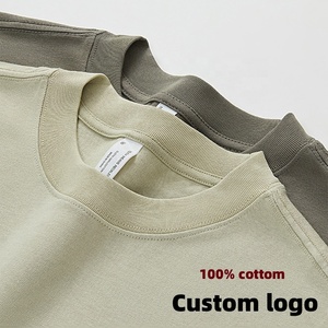 Poids lourd 240gsm 100% coton blanc hommes T-Shirt surdimensionné Streetwear impression personnalisée lâche épais luxe T-shirt pour hommes - Product Image 3