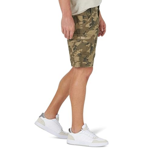 Pantalones cortos Cargo de patrón sólido de verano informal para hombre con bolsillos laterales Cintura con cordón de algodón suave - Product Image 3