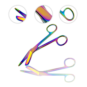 Ensemble de ciseaux hémostatiques (3 pièces) - Ciseaux à pansements Lister multicolores avec revêtement en titane, pinces de qualité supérieure - Product Image 6