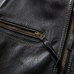 Conception personnalisée de haute qualité votre logo personnalisé meilleur matériel marque privée pas cher veste en cuir pour hommes - Product Image 5